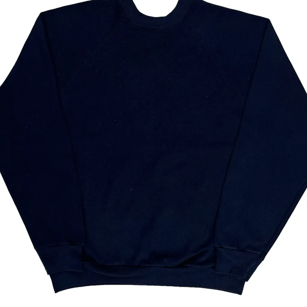 80S/90S Made In USA Tnt Notre Dame Fighting Irish Sweatshirt - Large Navy Cotton - Image 7