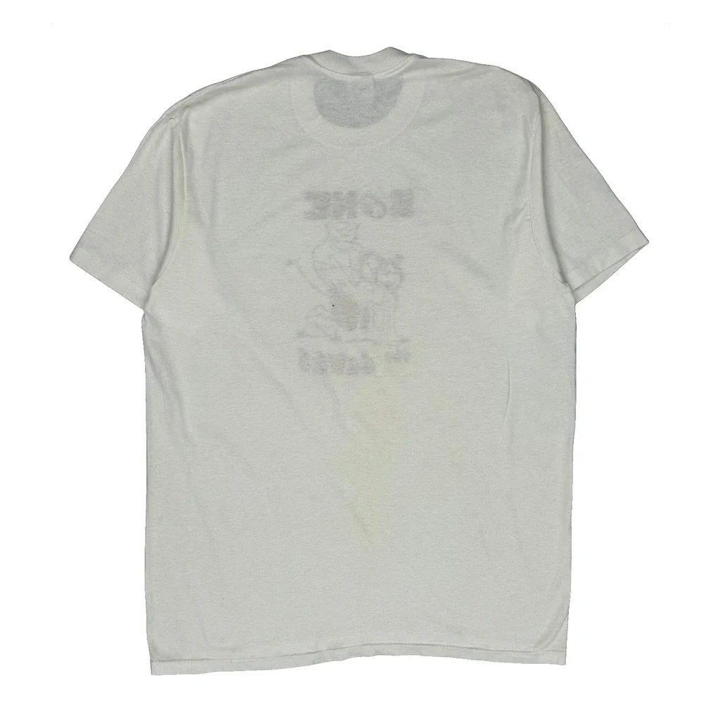 80S Bone The Dawgs Stedman Graphic T-Shirt - XL White Cotton Blend - Image 2