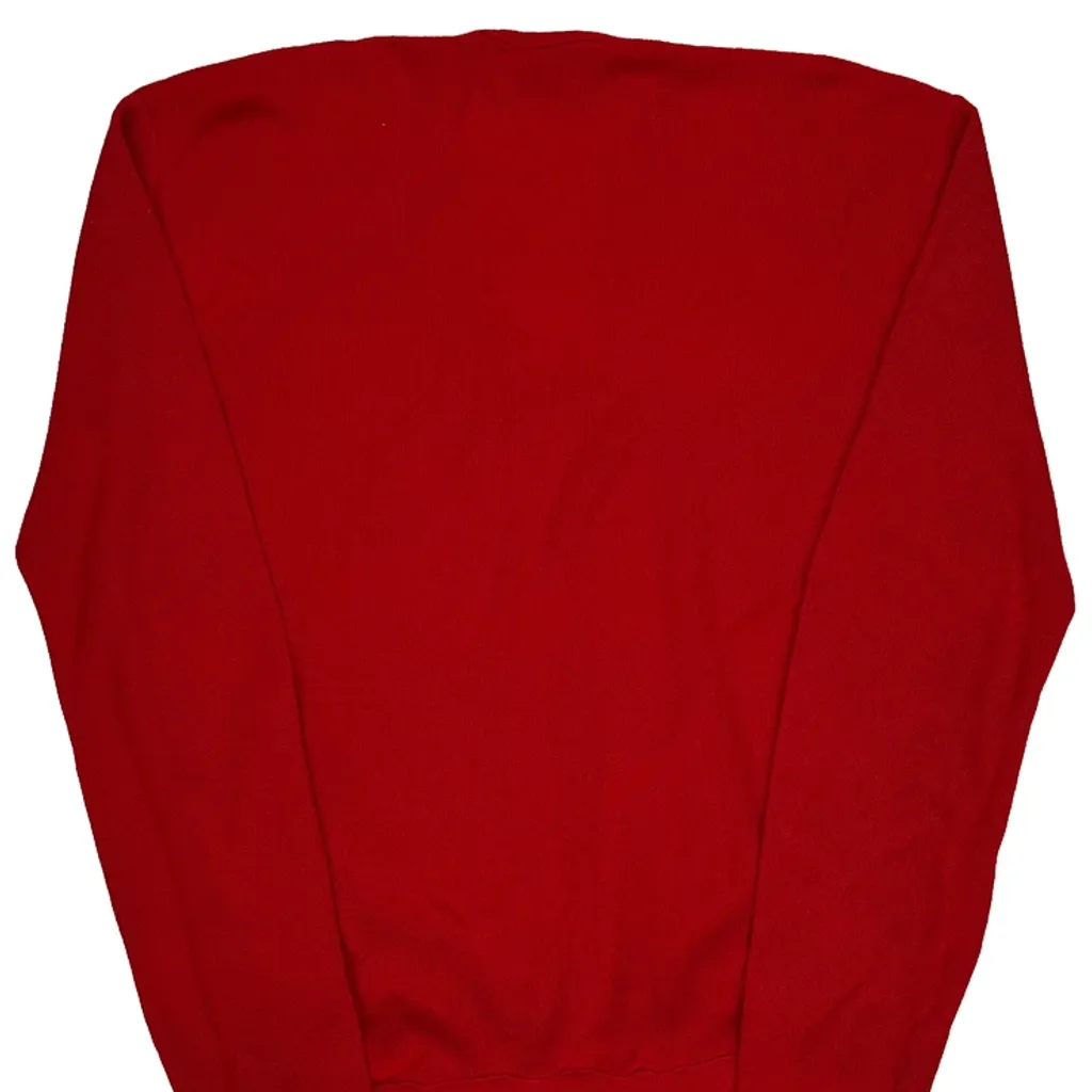80S Lacoste Izod Jumper - XL Red Cotton - Image 6