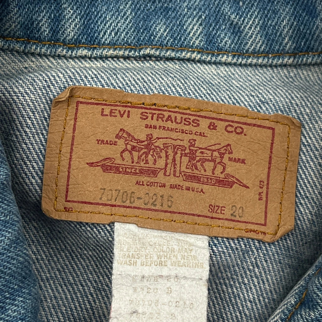 80S Made In USA Levis Denim Jacket - XL Blue Cotton - Image 3