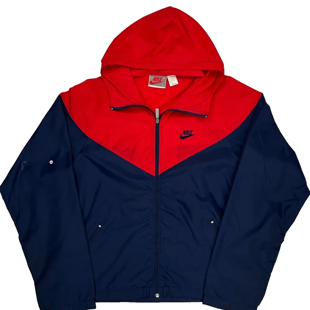 80S Nike Windbreaker - Large Navy Nylon - Image 6
