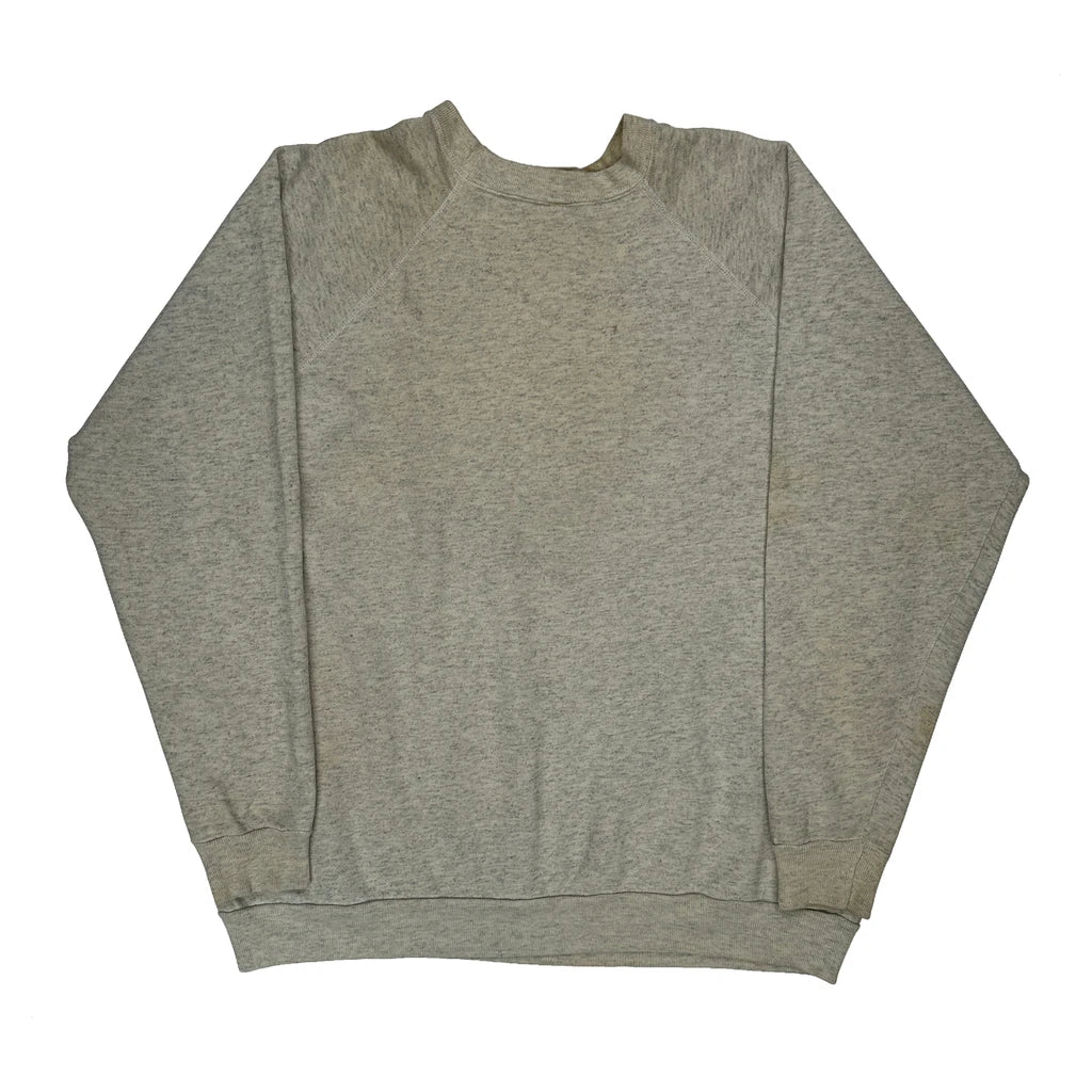 80S Raglan Fred Flintstone Juke Box Unbranded Bedrock Blues Graphic Sweatshirt - 2XL Grey Cotton - Image 2