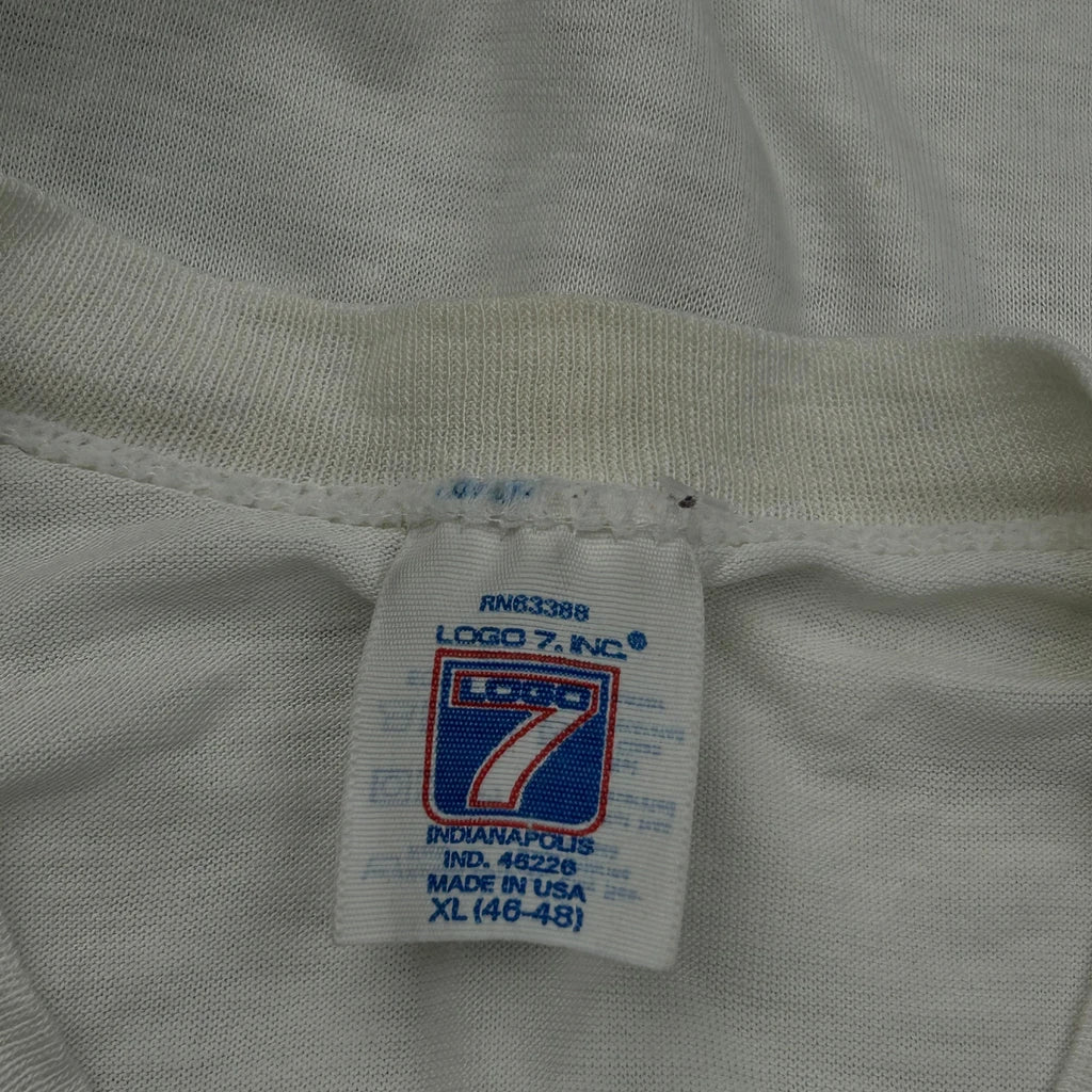 80S Super Bowl Xxi Logo 7 Football T-Shirt - XL White Cotton - Image 3