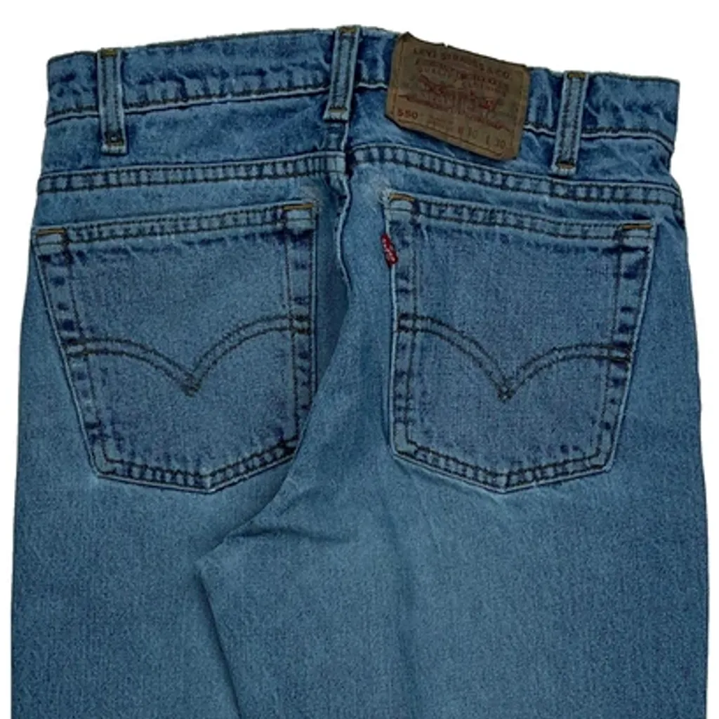 90S 550 Levis Jeans - 28W 27L Blue Cotton - Image 7