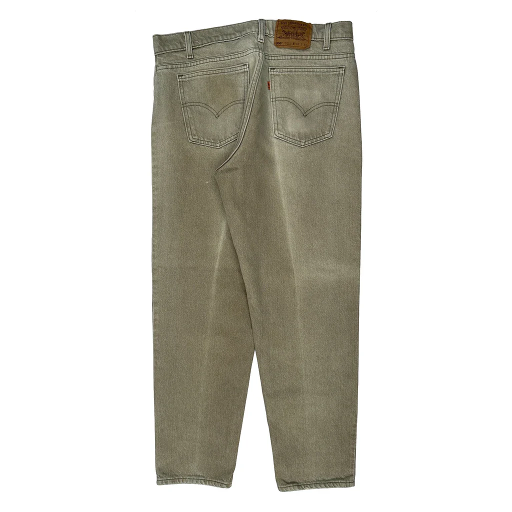 90S 550 Levis Orange Tab Jeans - 35W 31L Grey Cotton