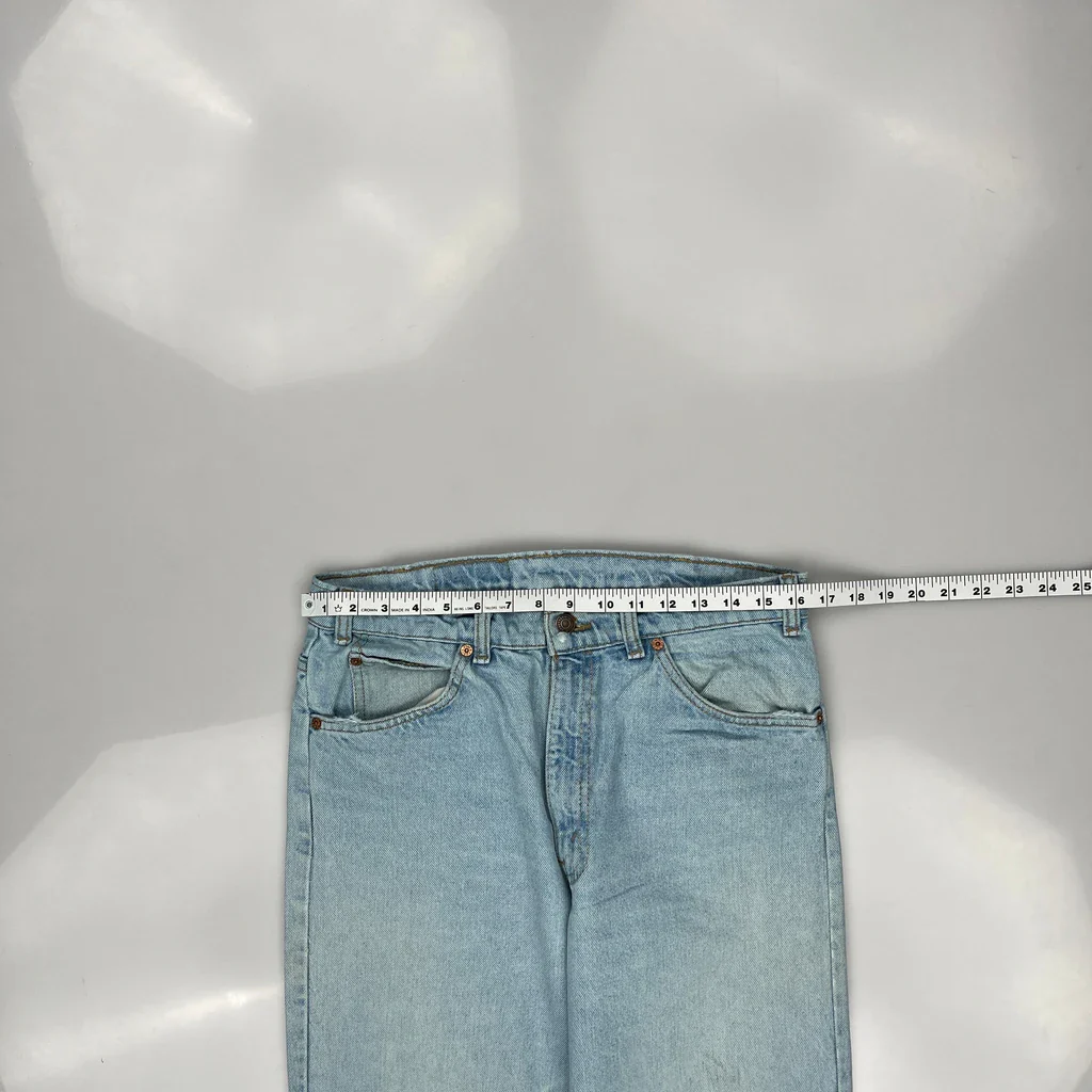 90S 619 Levis Orange Tabs Jeans - 32W 29L Light Wash Denim - Image 3