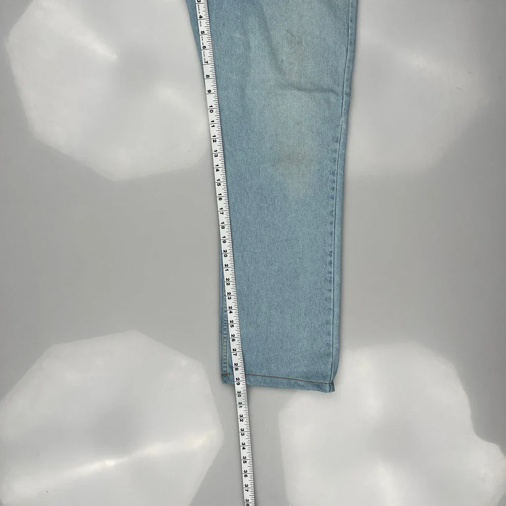 90S 619 Levis Orange Tabs Jeans - 32W 29L Light Wash Denim - Image 5