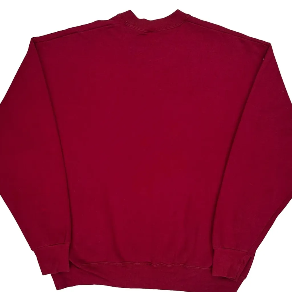 90S Blank Bvd Sweatshirt - XL Red Cotton Blend - Image 6