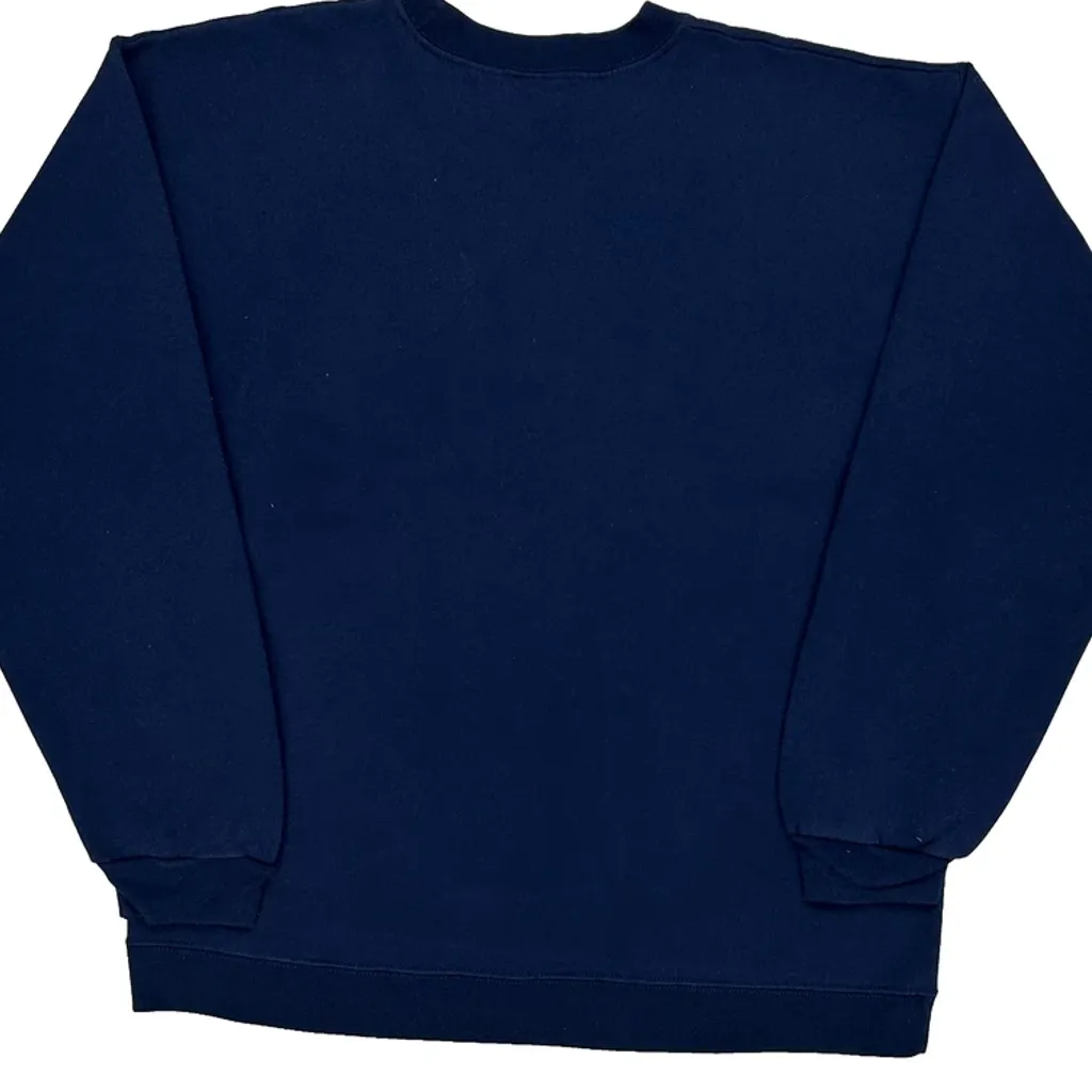 90S Blank Hanes Sweatshirt - Small Navy Cotton - Image 8