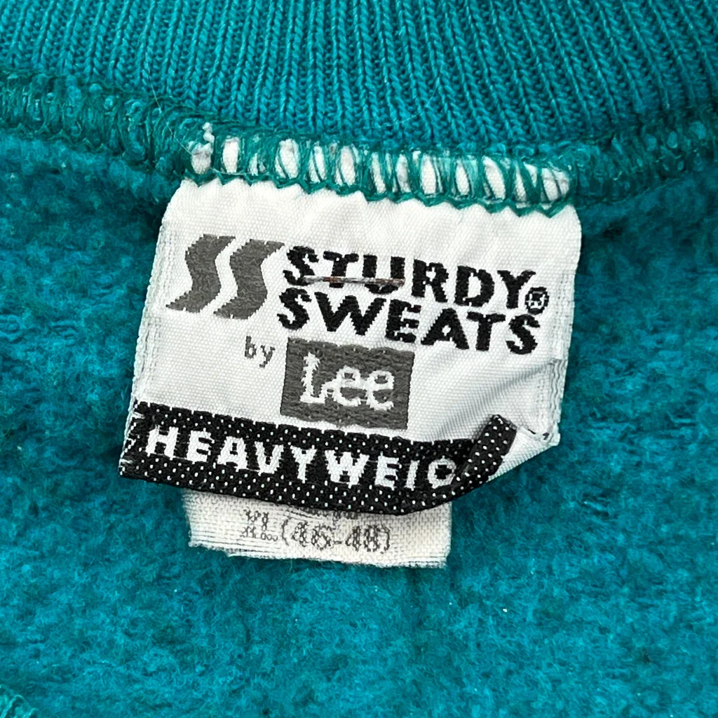 90'S Blank Lee Sweatshirt - XL Green Cotton - Image 3