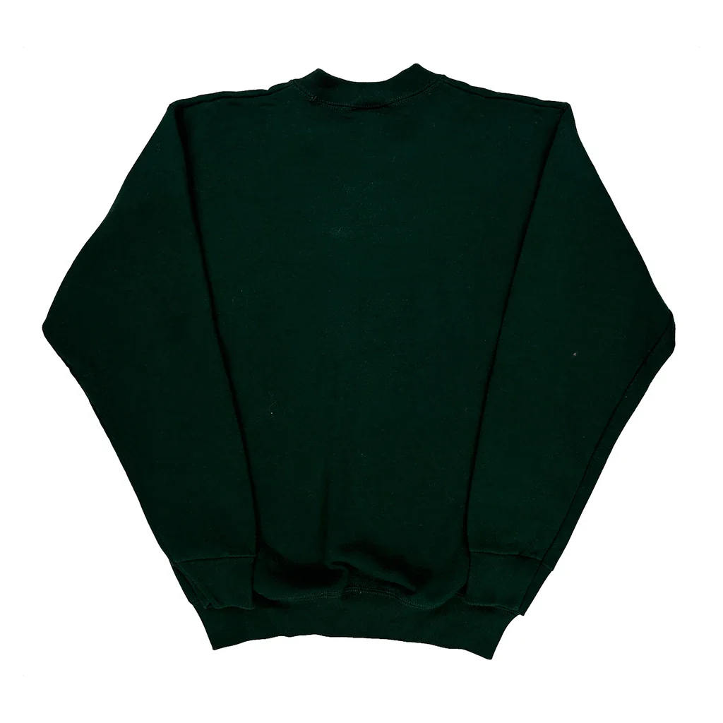 90S Blank Pro Layer Sweatshirt - Small Green Cotton Blend - Image 2