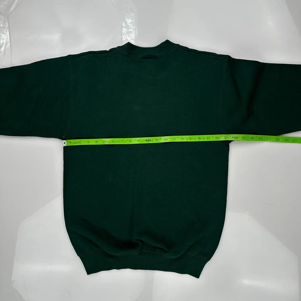 90S Blank Pro Layer Sweatshirt - Small Green Cotton Blend - Image 3