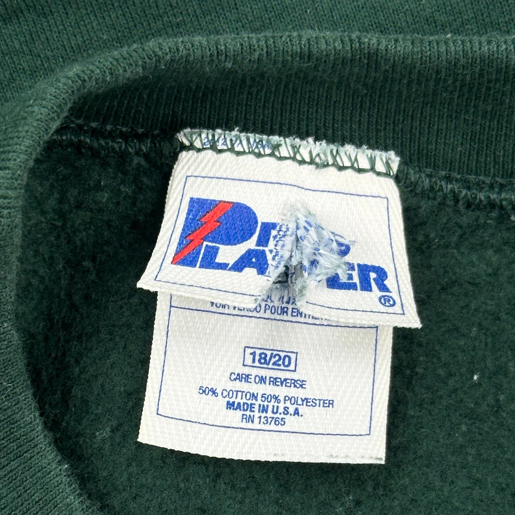 90S Blank Pro Layer Sweatshirt - Small Green Cotton Blend - Image 4