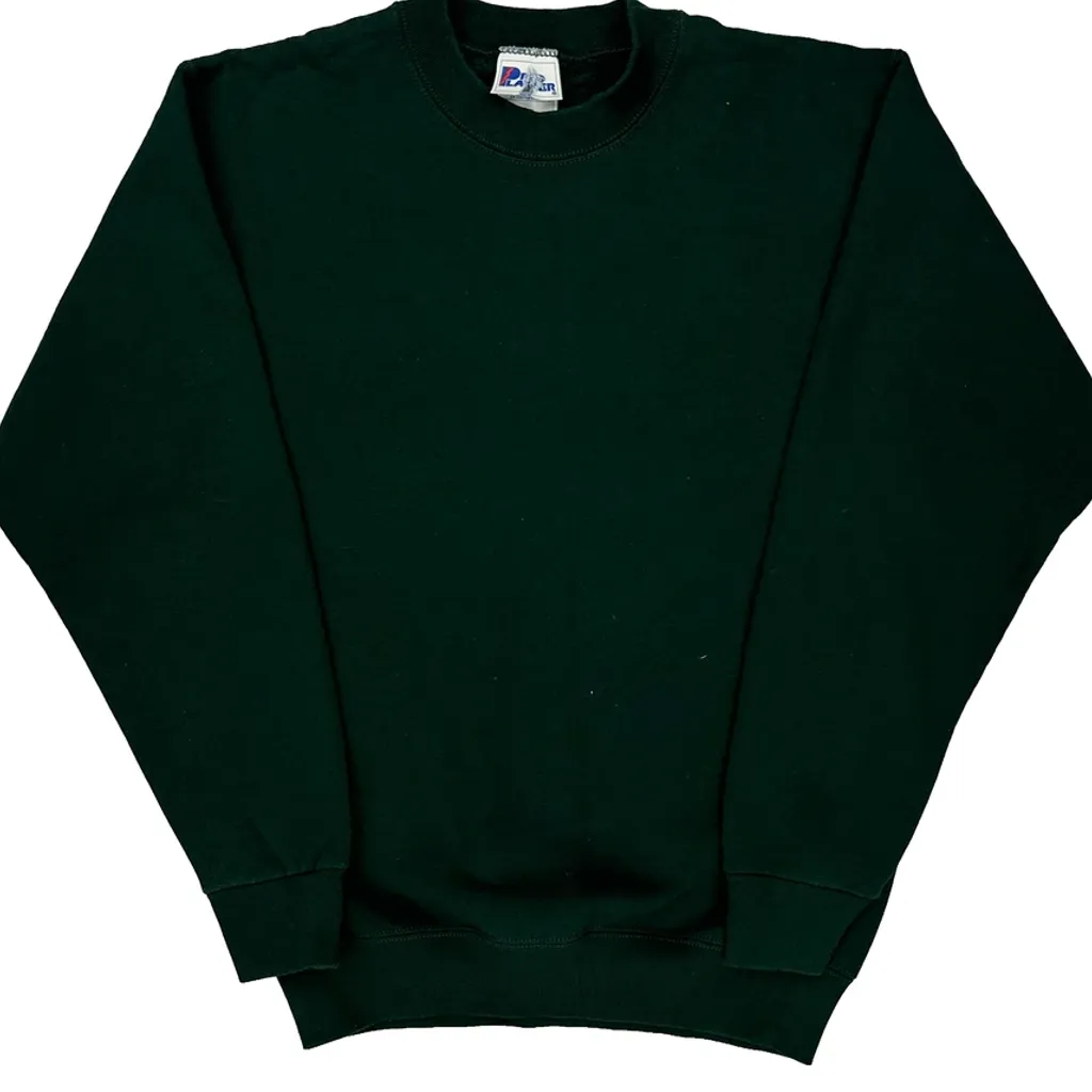 90S Blank Pro Layer Sweatshirt - Small Green Cotton Blend - Image 5
