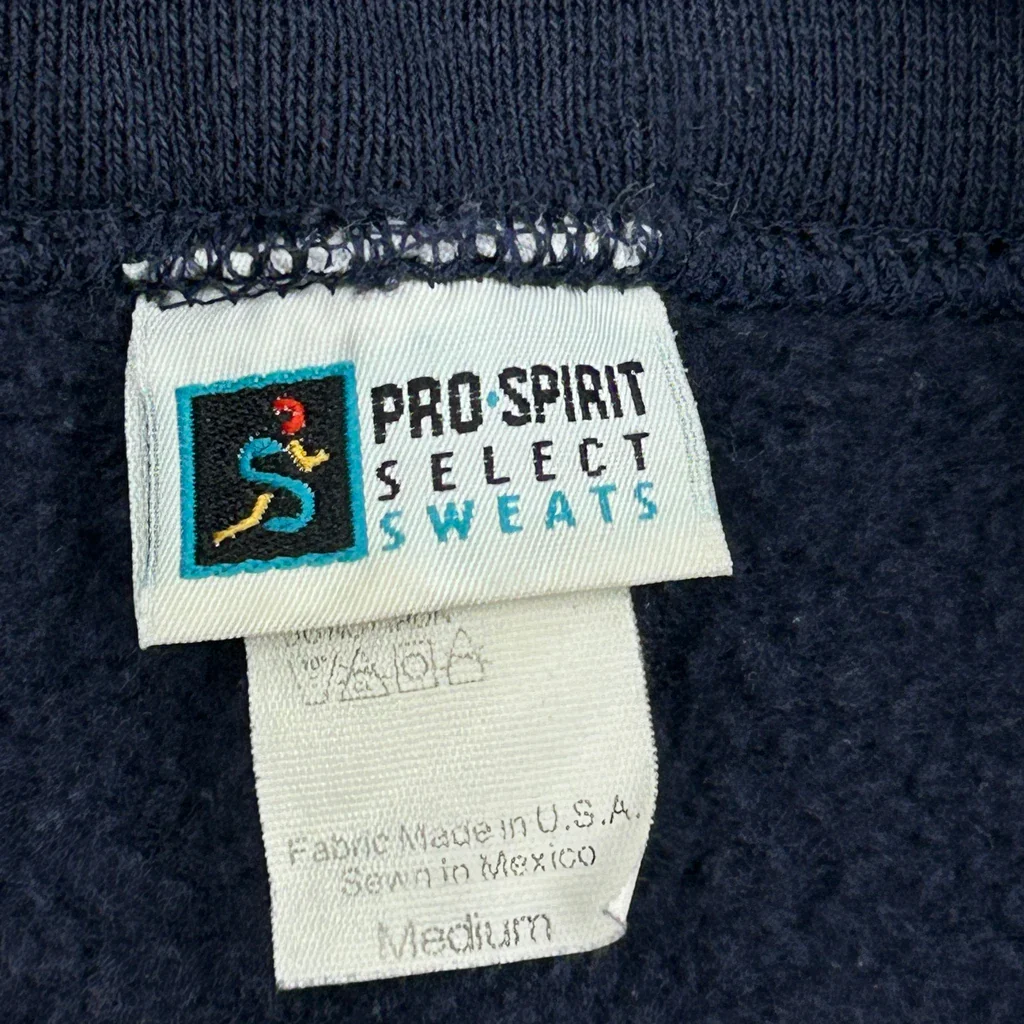 90S Blank Pro Spirit Sweatshirt - Medium Navy Cotton - Image 3