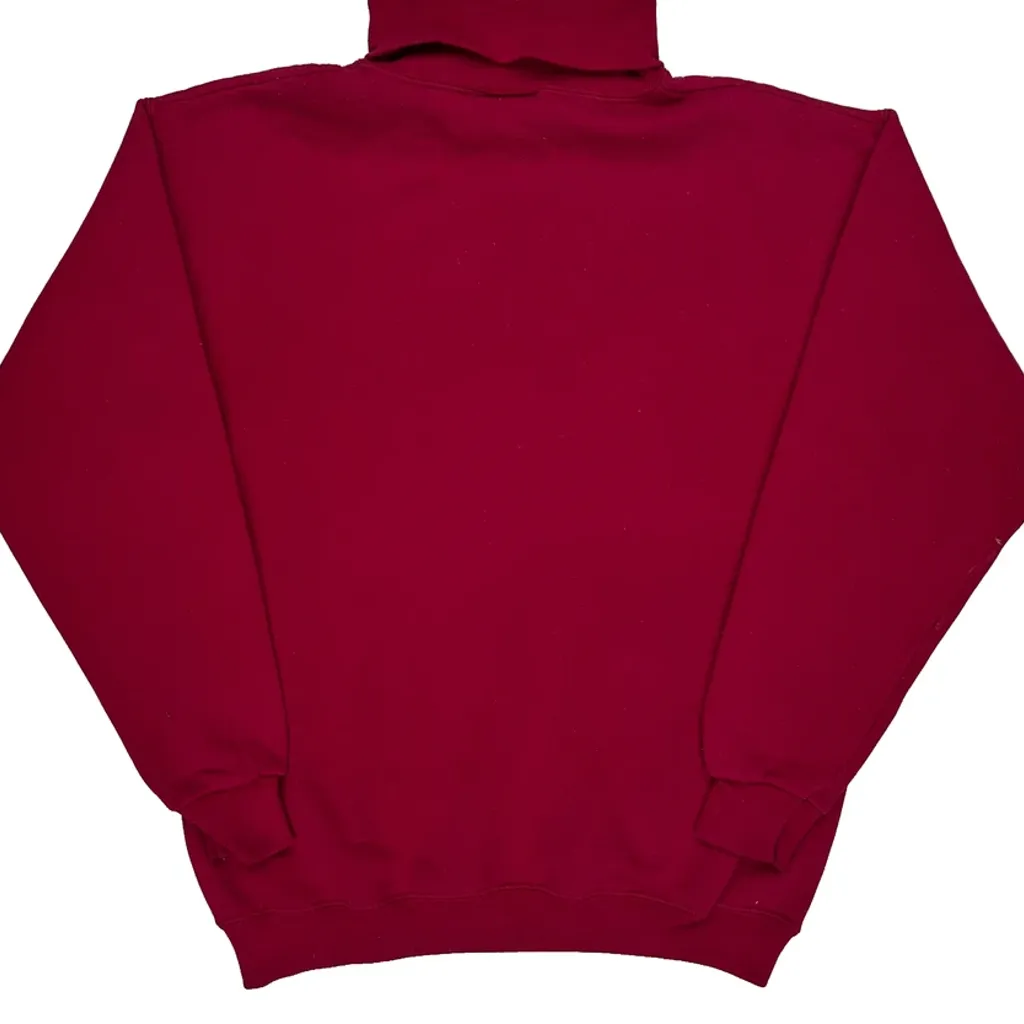 90S Blank Ultra Fleece Rollneck - Medium Red Polyester - Image 7