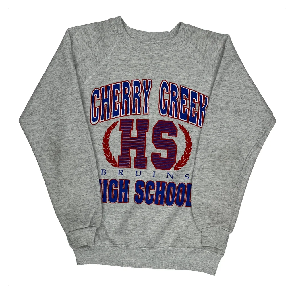 90S Cherry Creek Hs Bruins Unbranded College Sweatshirt - XS Grey Cotton