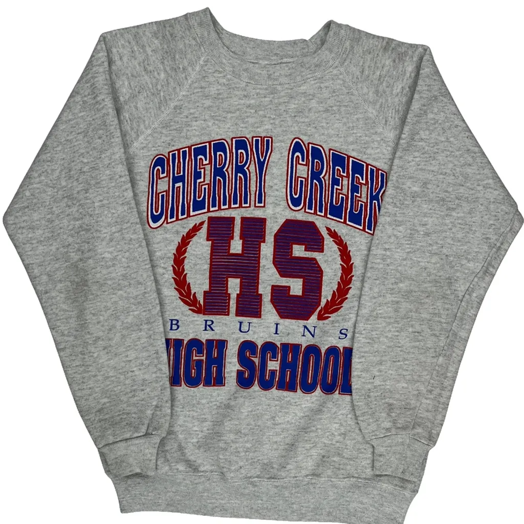 90S Cherry Creek Hs Bruins Unbranded College Sweatshirt - XS Grey Cotton - Image 4
