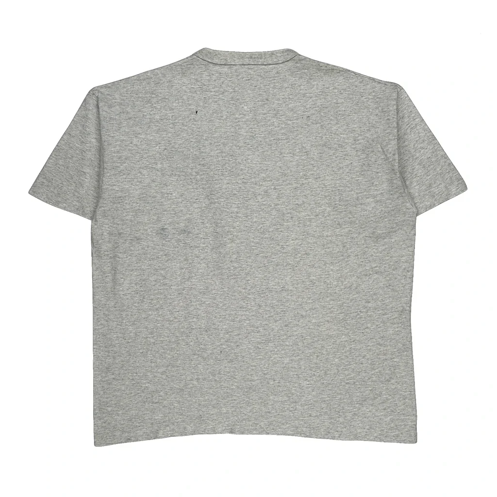 90S Cotton Deluxe Henley T-Shirt - 2XL Gray Cotton - Image 2