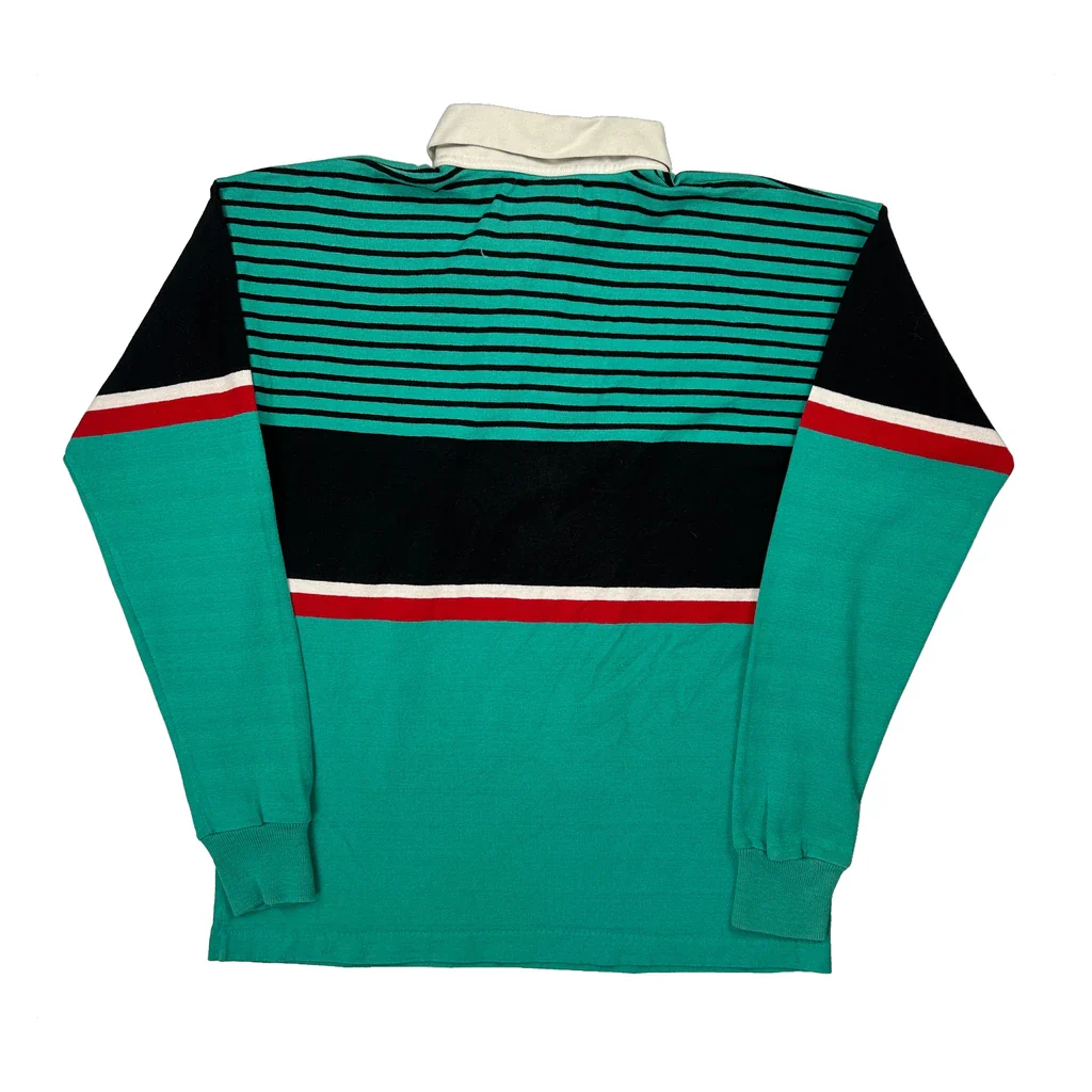90S Dehen Squaw Valley USA Olympic Rugby Shirt - XL Green Cotton - Image 2