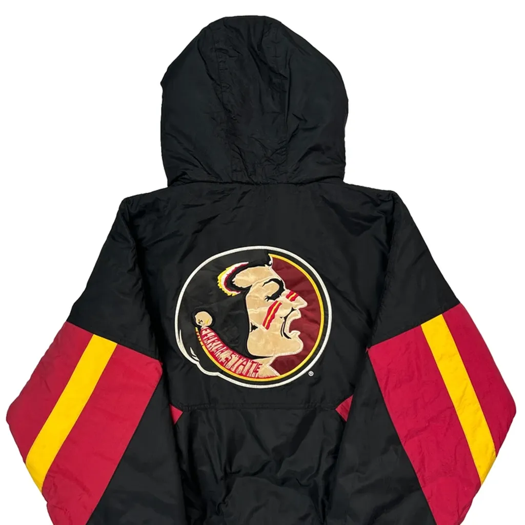 90S Florida State Seminoles Starter College Anorak - Large Black Nylon - Image 6
