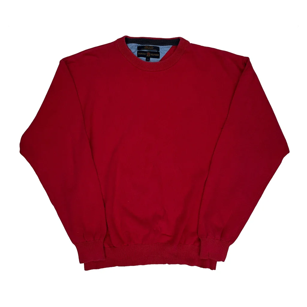 90S Golf Tommy Hilfiger Jumper - Large Red Cotton