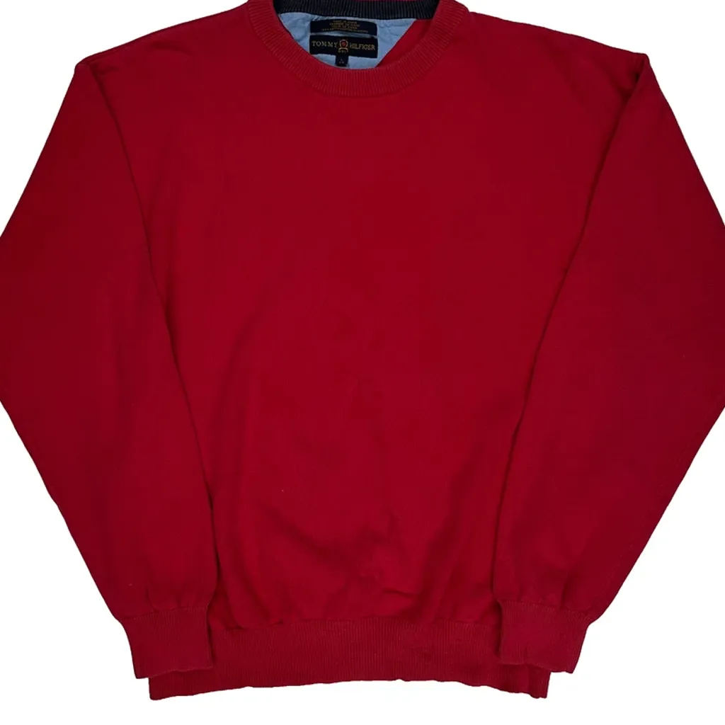 90S Golf Tommy Hilfiger Jumper - Large Red Cotton - Image 5