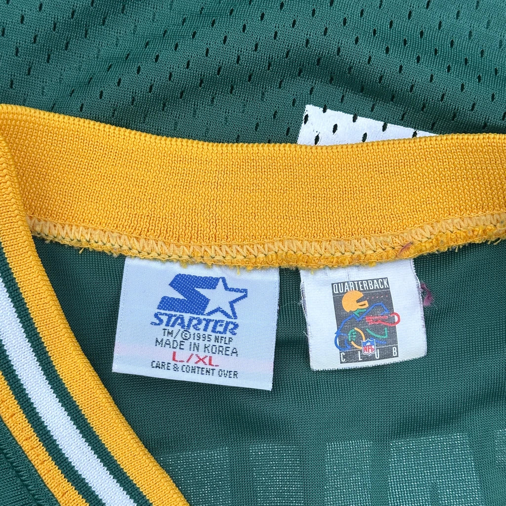 90S Green Bay Packers Starter Favre Nfl Jersey - XL Green Polyester - Image 3