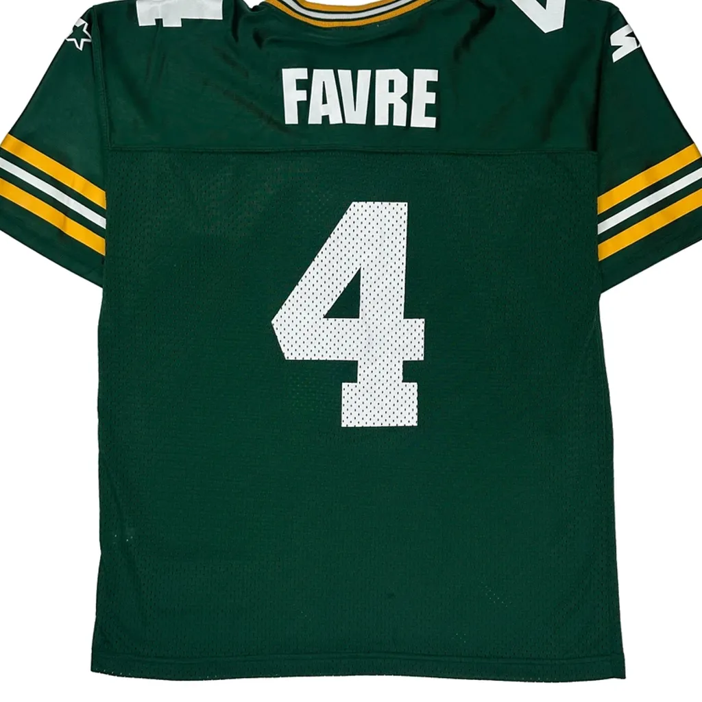 90S Green Bay Packers Starter Favre Nfl Jersey - XL Green Polyester - Image 6
