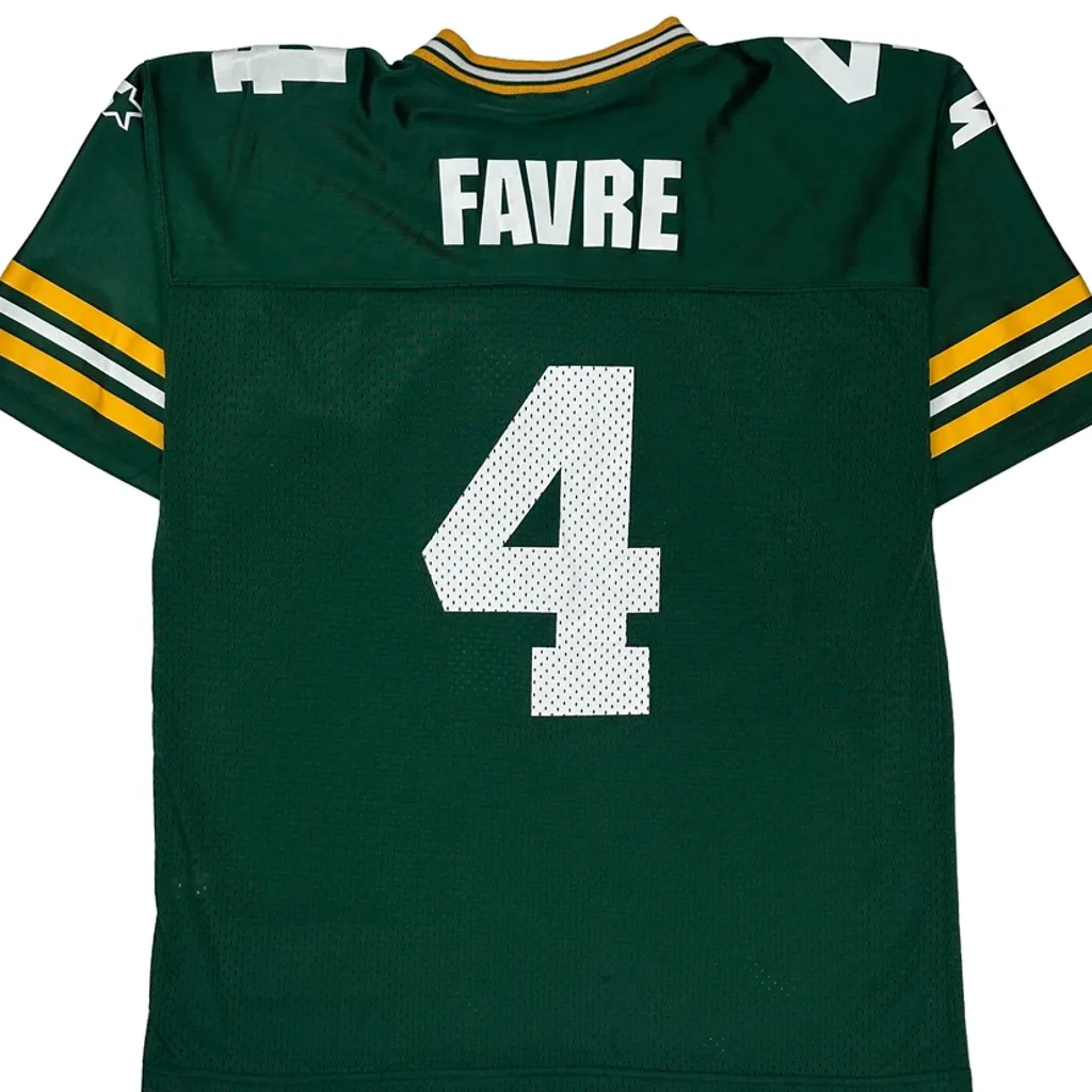 90S Green Bay Packers Starter Favre Nfl Jersey - XL Green Polyester - Image 7