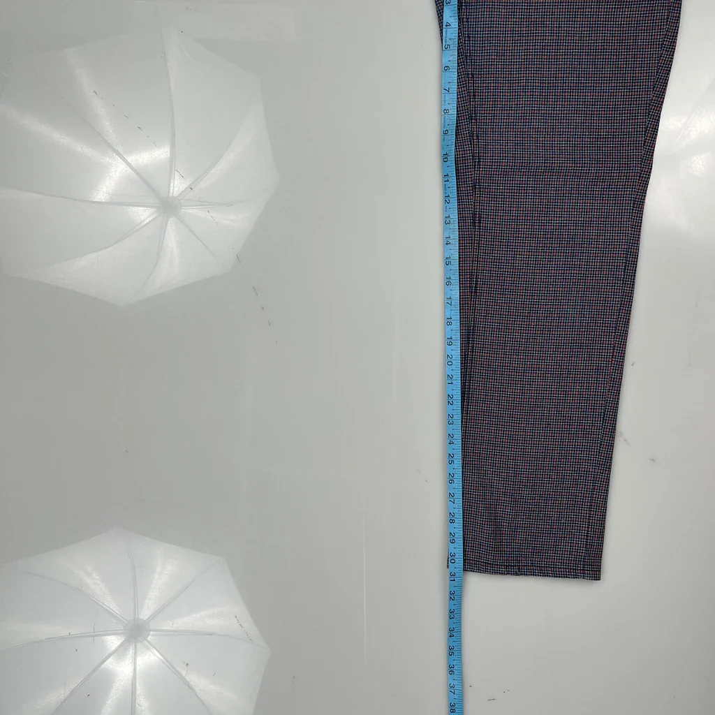 90S Guess Checked Jeans - 28W UK 8 Blue Cotton - Image 5