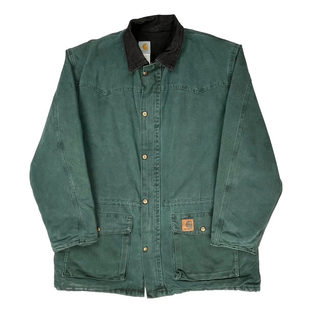 90S Htg Carhartt Tall Jacket - Large Green Cotton