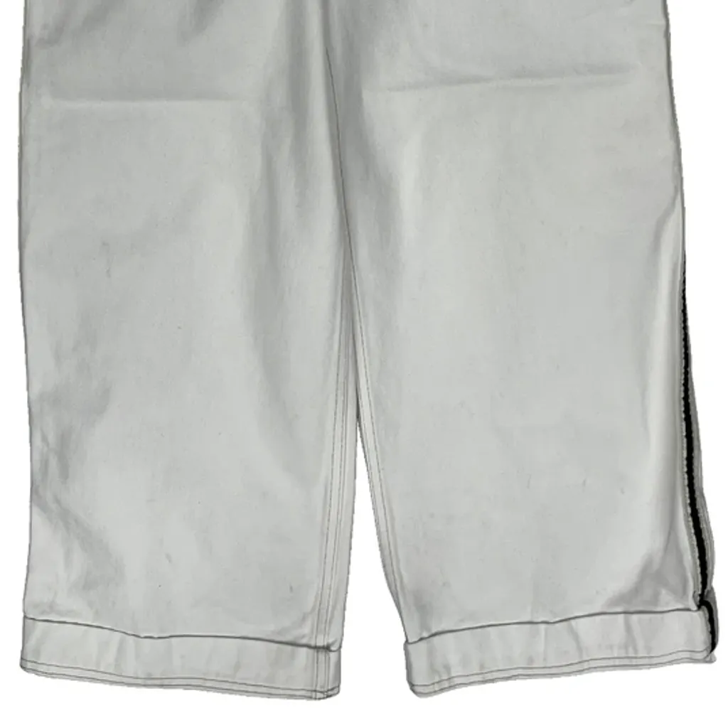 90S Jnco Skunk Baggy Wide Leg Jeans - 28W 29L White Cotton - Image 10