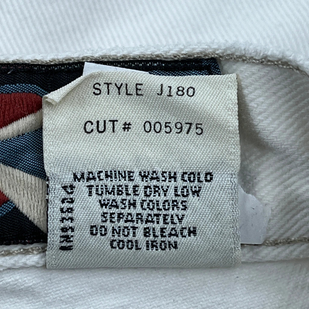 90S Jnco Skunk Baggy Wide Leg Jeans - 28W 29L White Cotton - Image 7