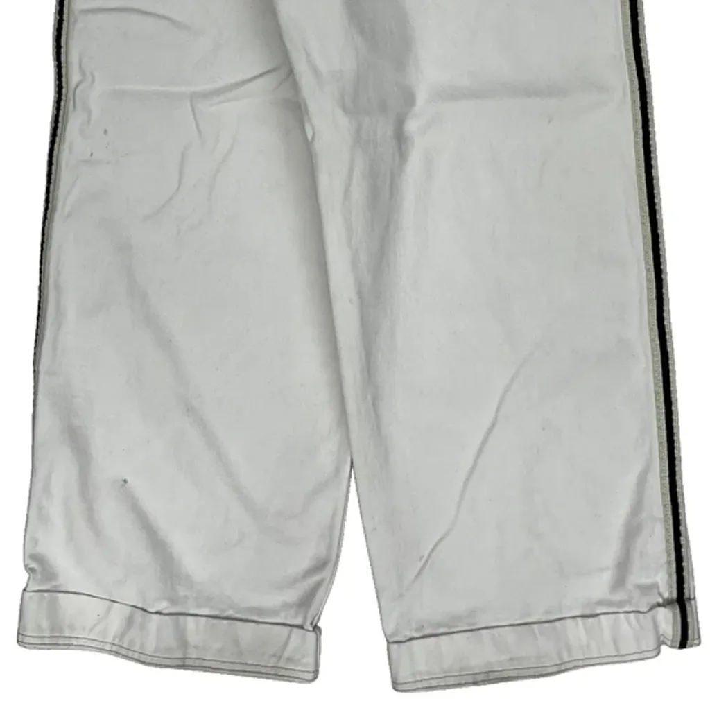 90S Jnco Skunk Baggy Wide Leg Jeans - 28W 29L White Cotton - Image 9