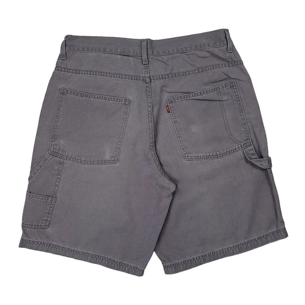 90S Levis Carpenter Shorts - 32W 9L Grey Cotton