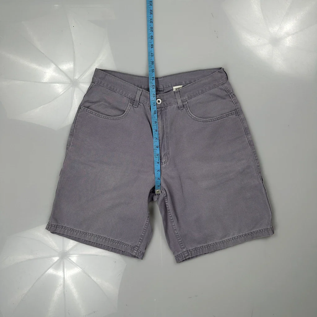 90S Levis Carpenter Shorts - 32W 9L Grey Cotton - Image 4