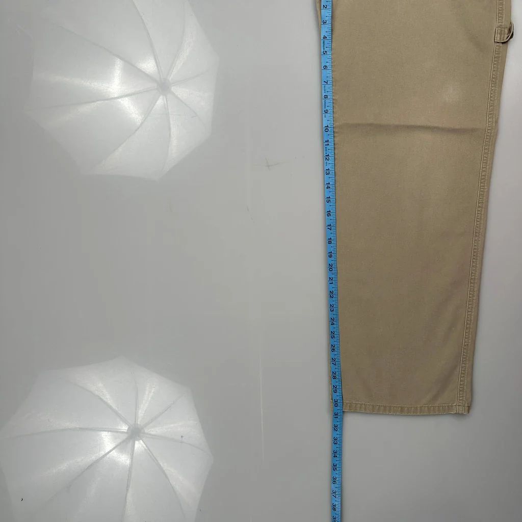 90S Levis Work Carpenter Trousers - 31W 31L Beige Cotton - Image 5