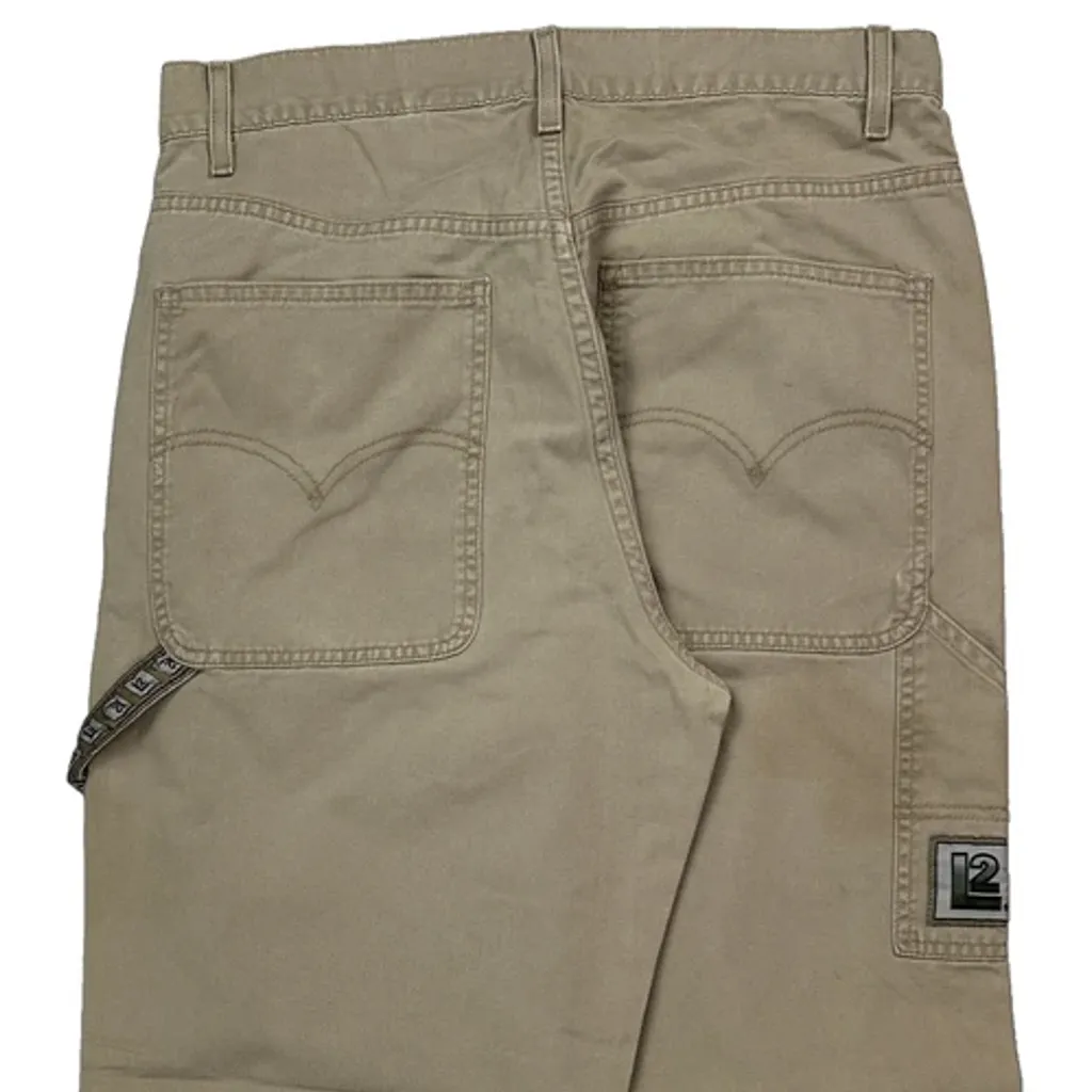 90S Levis Work Carpenter Trousers - 31W 31L Beige Cotton - Image 8