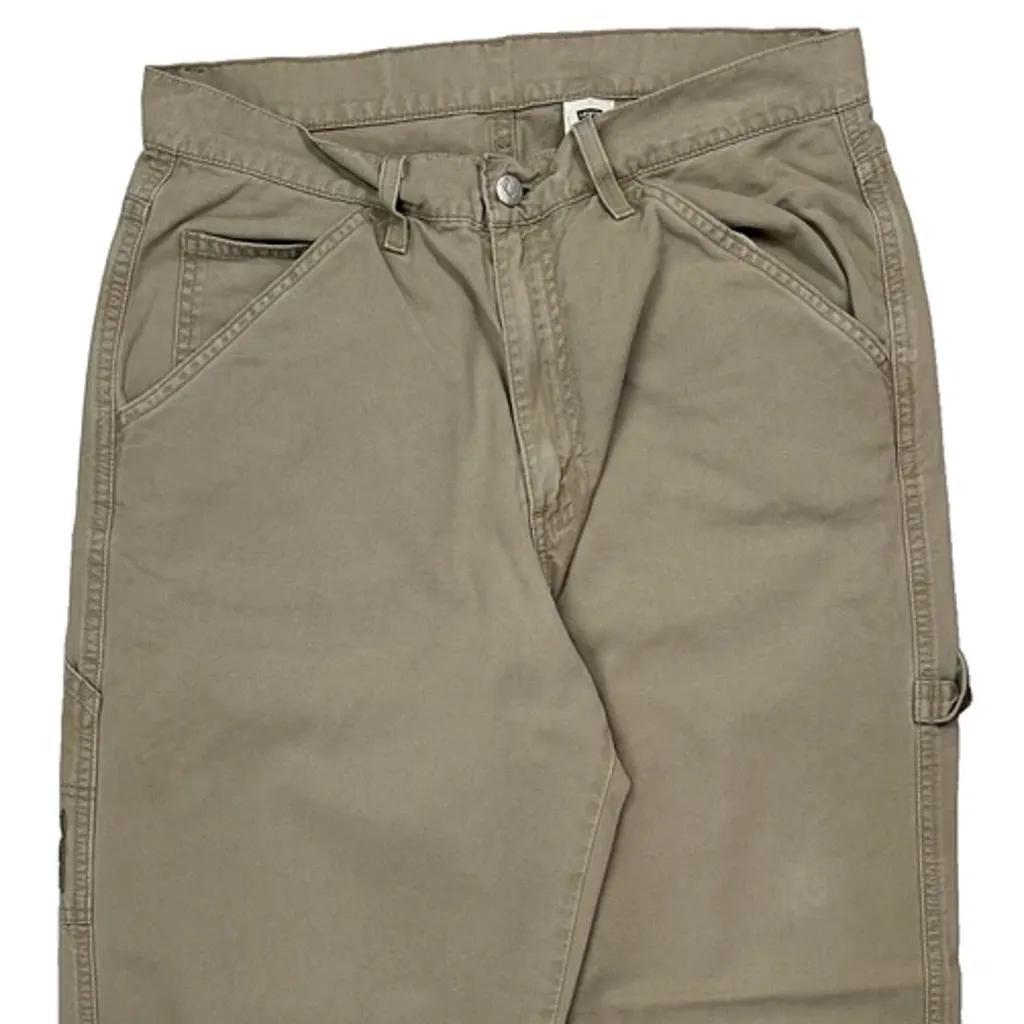 90S Levis Work Carpenter Trousers - 31W 31L Beige Cotton - Image 9