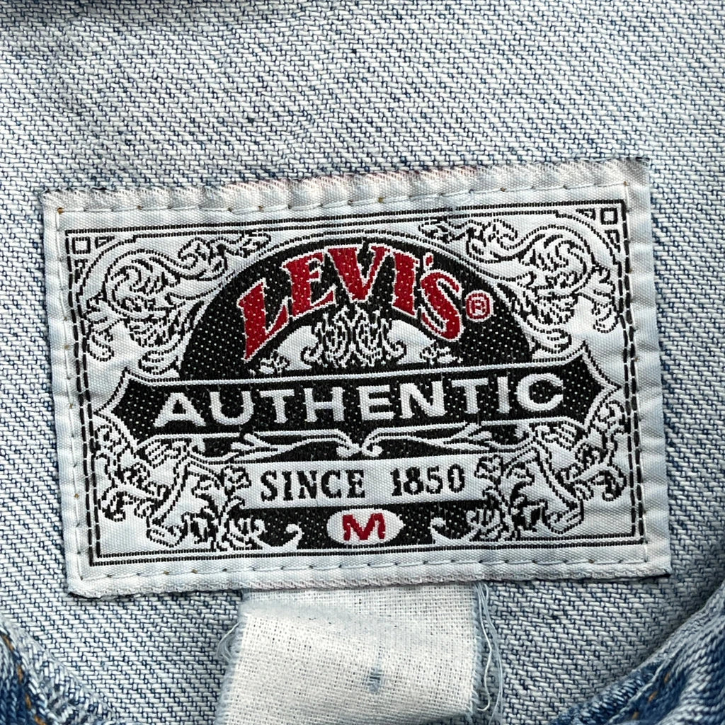 90S Levis Type 2 Denim Gilet - Medium Light Wash Denim - Image 3