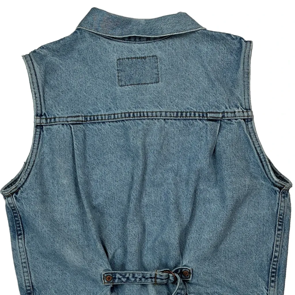 90S Levis Type 2 Denim Gilet - Medium Light Wash Denim - Image 6