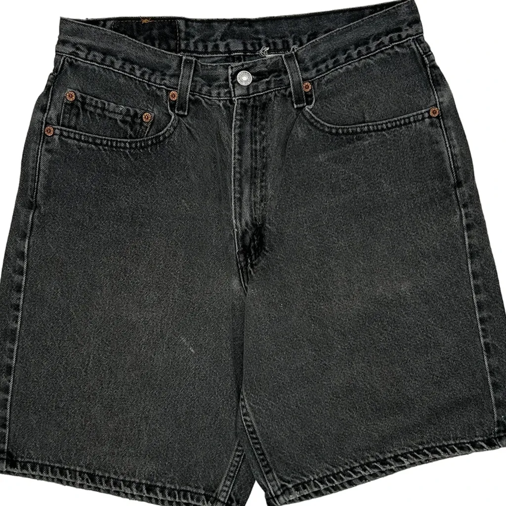 90S Levis 550 Denim Shorts - 29W 8L Grey Cotton - Image 10