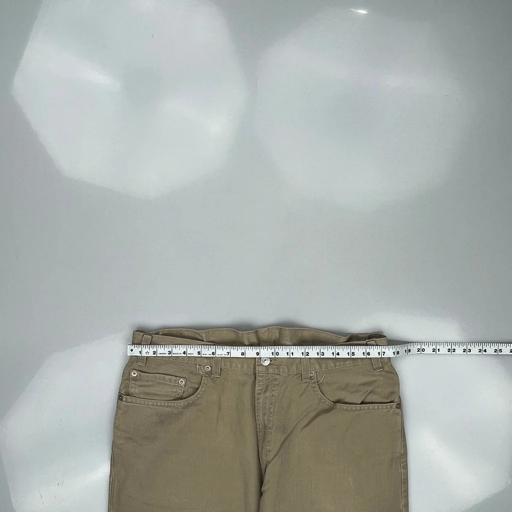 90S Levis 550 Jeans - 34W 28L Beige Cotton - Image 3
