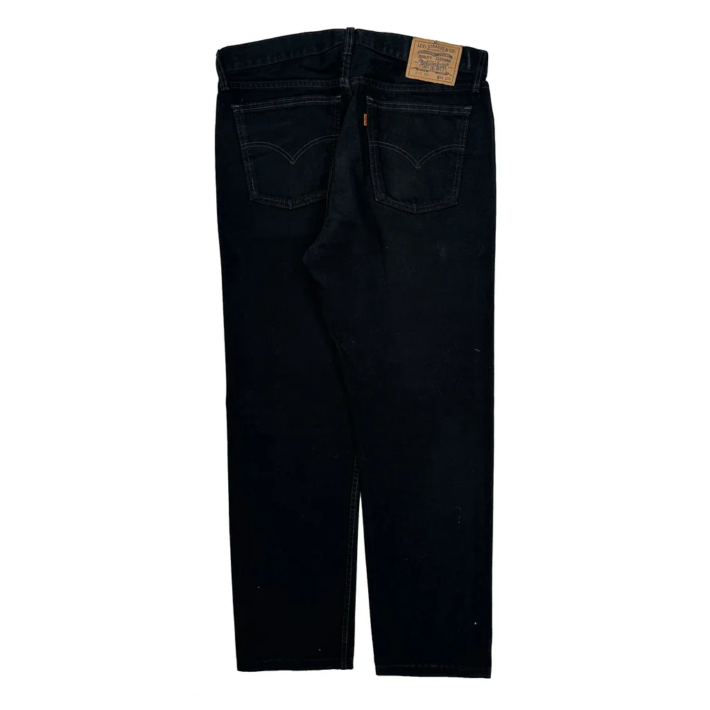 90S Levis 615 Orange Tab Jeans - 35W 30L Black Cotton