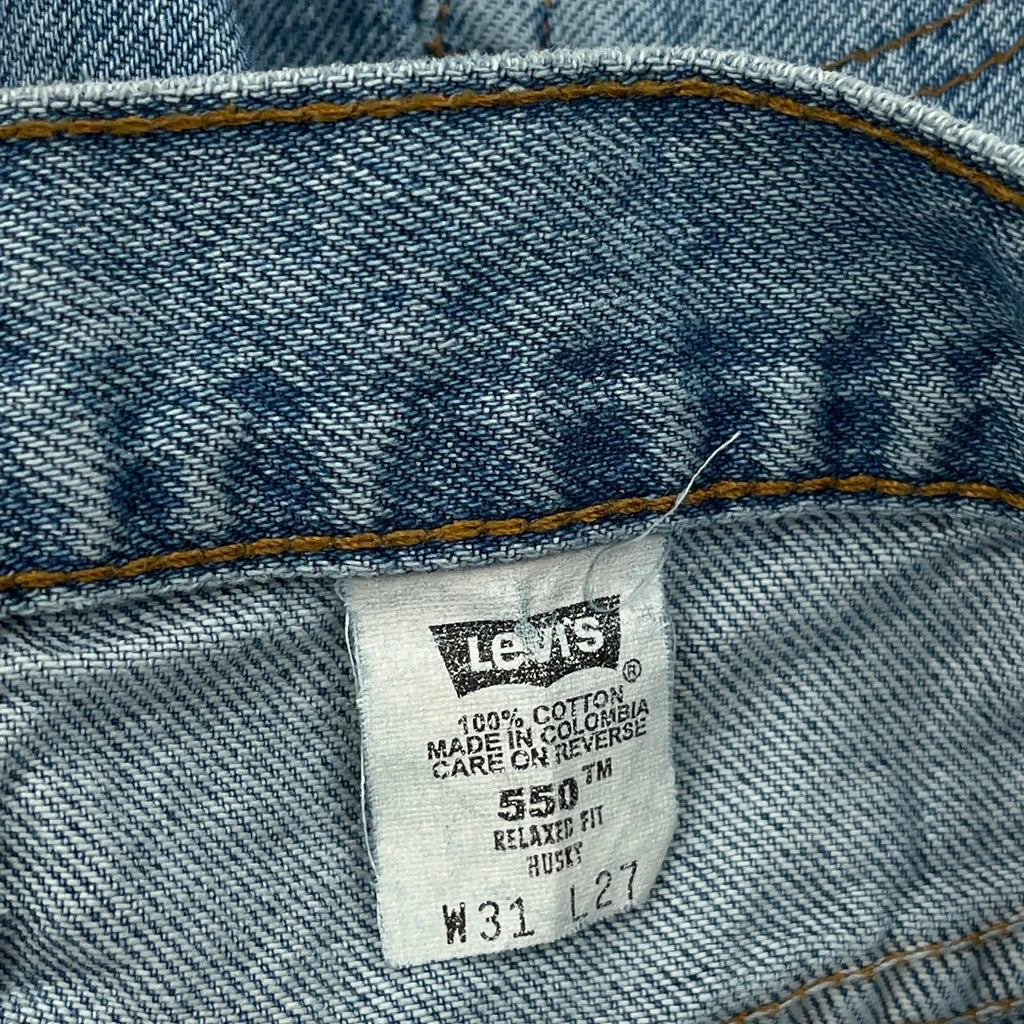 90S Levis 550 Jeans - 30W 27L Blue Cotton - Image 6