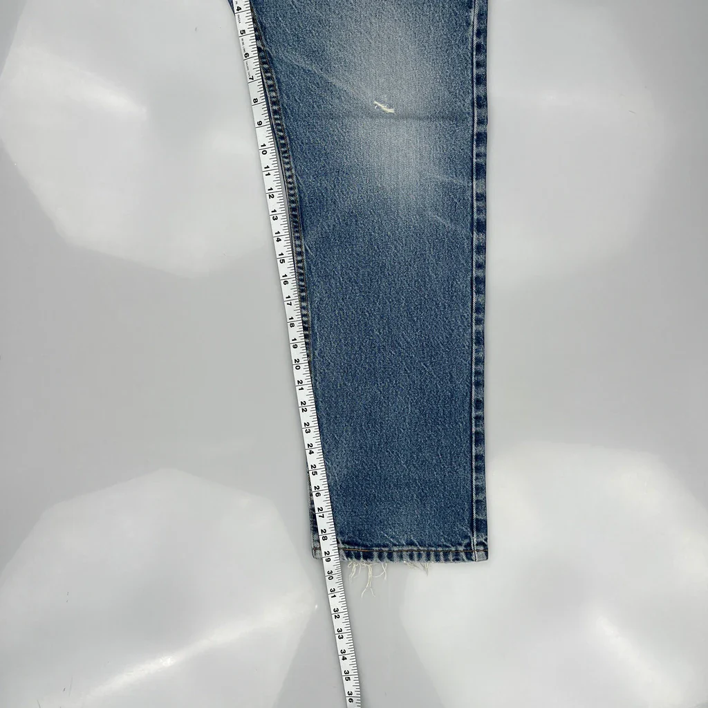 90S Levis 505 Jeans - 33W 29L Blue Denim - Image 5