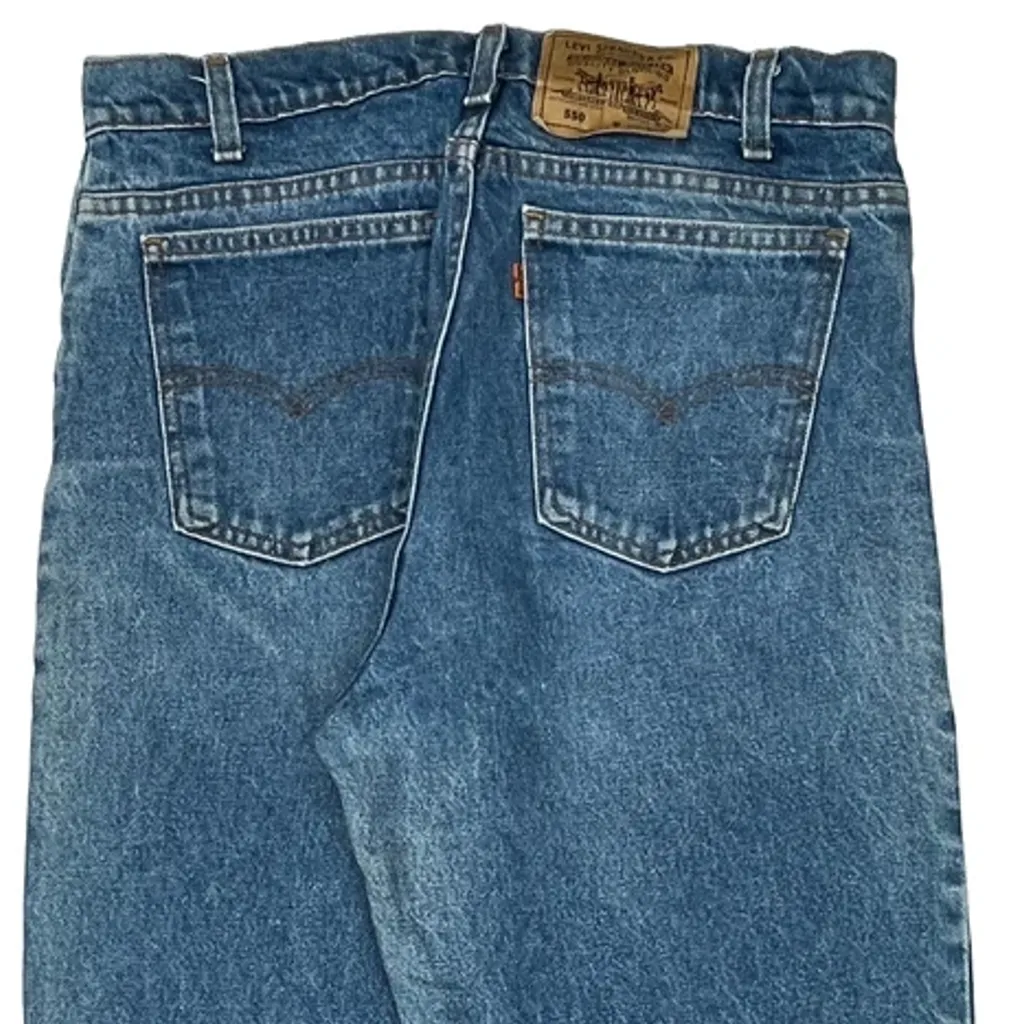 90S Levis 550 Jeans - 34W 31L Blue Denim - Image 6