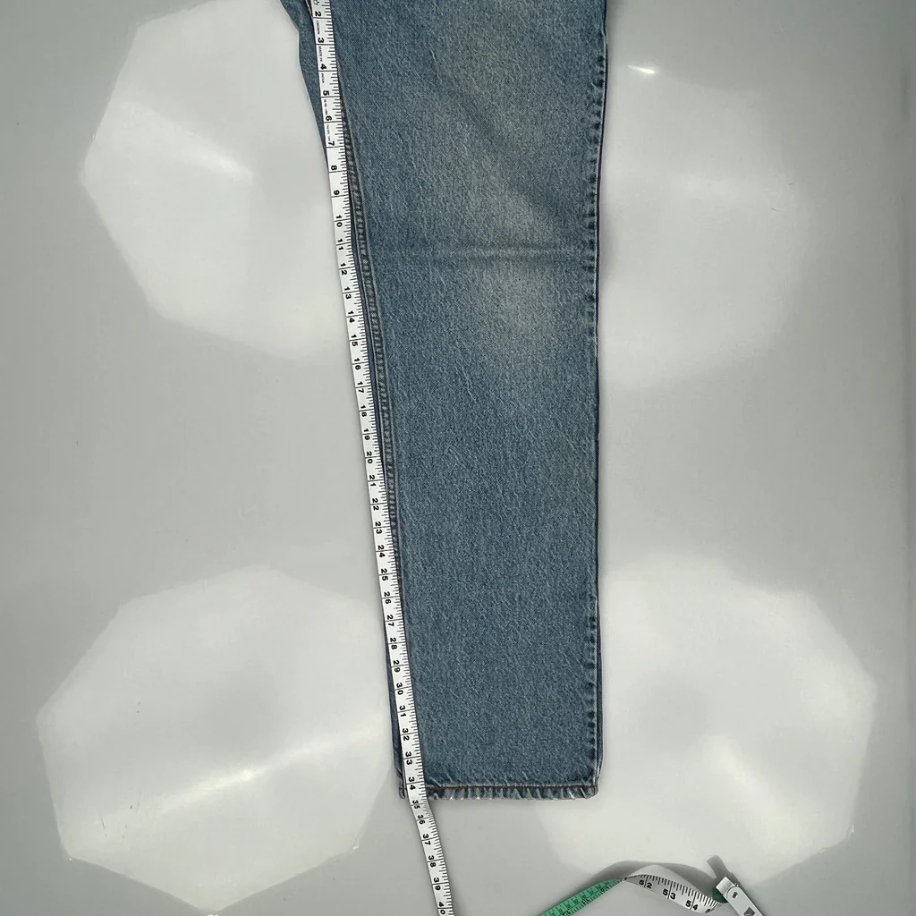 90S Levis 505 Jeans - 36W 35L Blue Cotton - Image 6