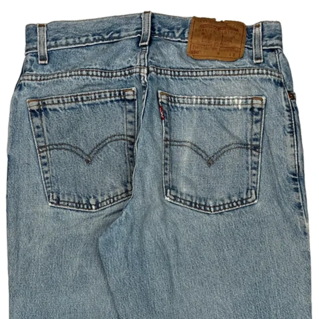 90S Levis 550 Jeans - 29W 28L Light Wash Denim - Image 6